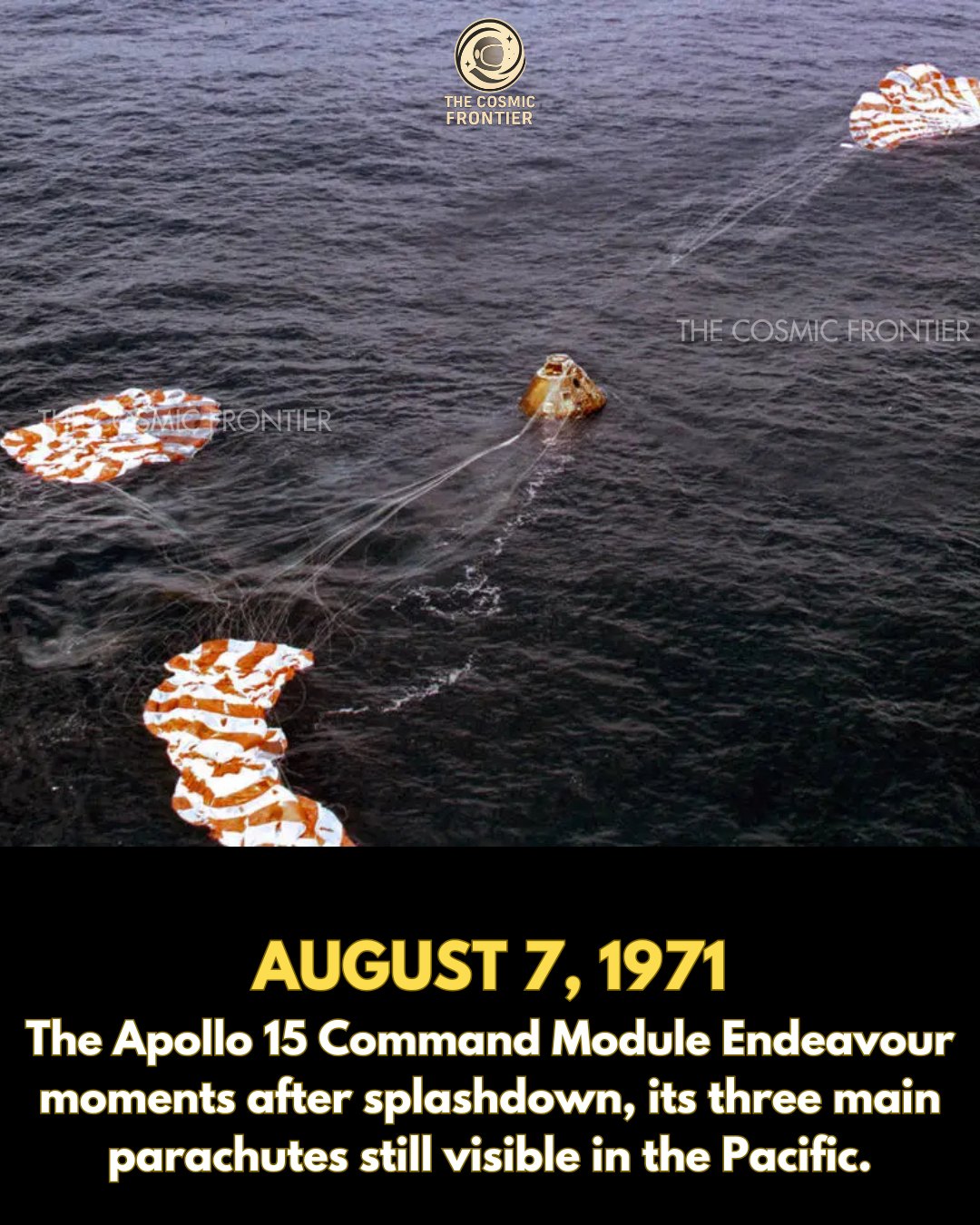 Apollo XV returns to Earth on August 7, 1971