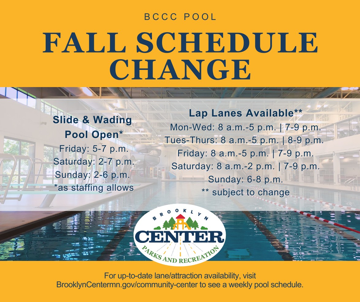 Brooklyn - 📅 Fall Pool Schedule Update – Starting September 8 🍂 As we ...