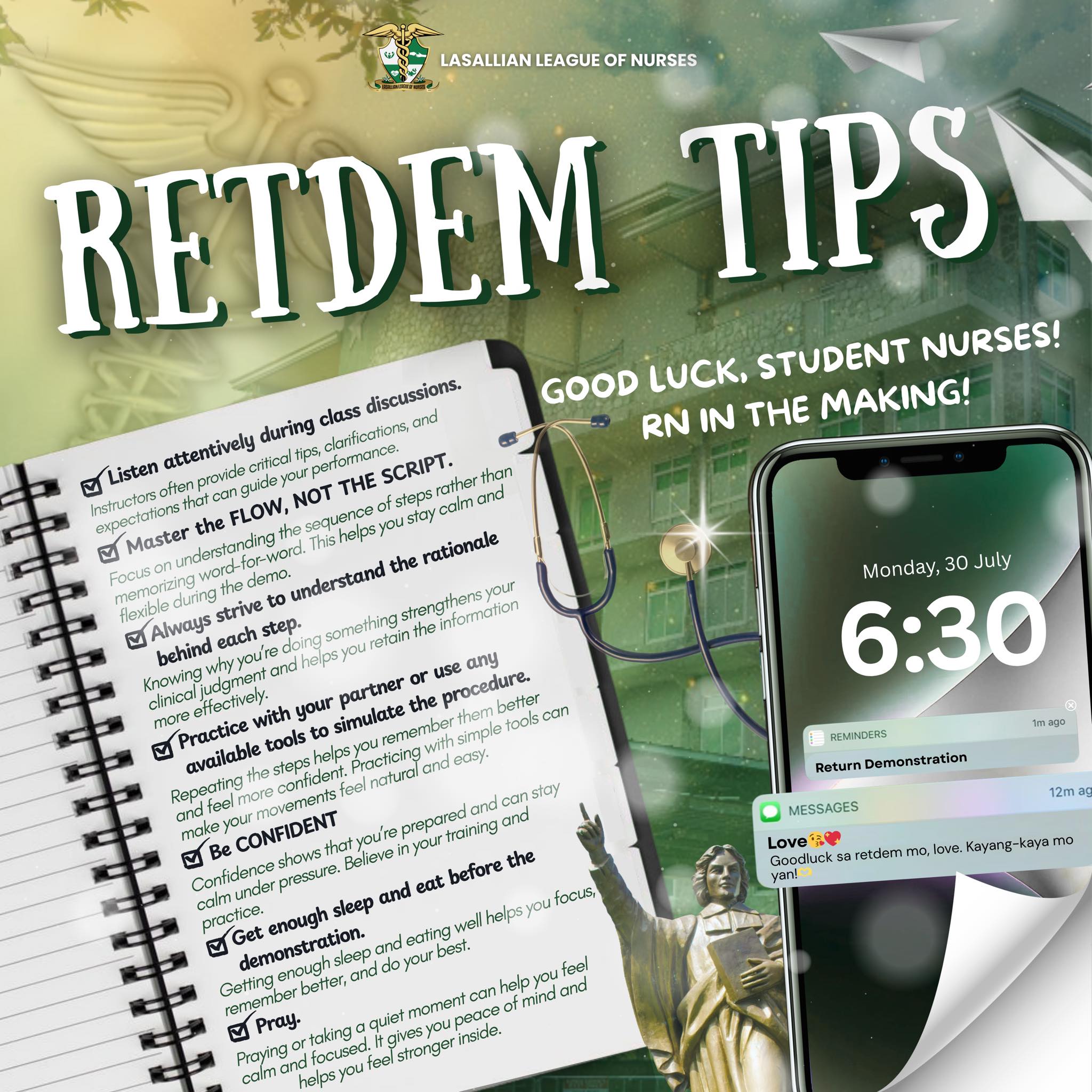 It’s officially our RetDem... - Lasallian League of Nurses | Facebook