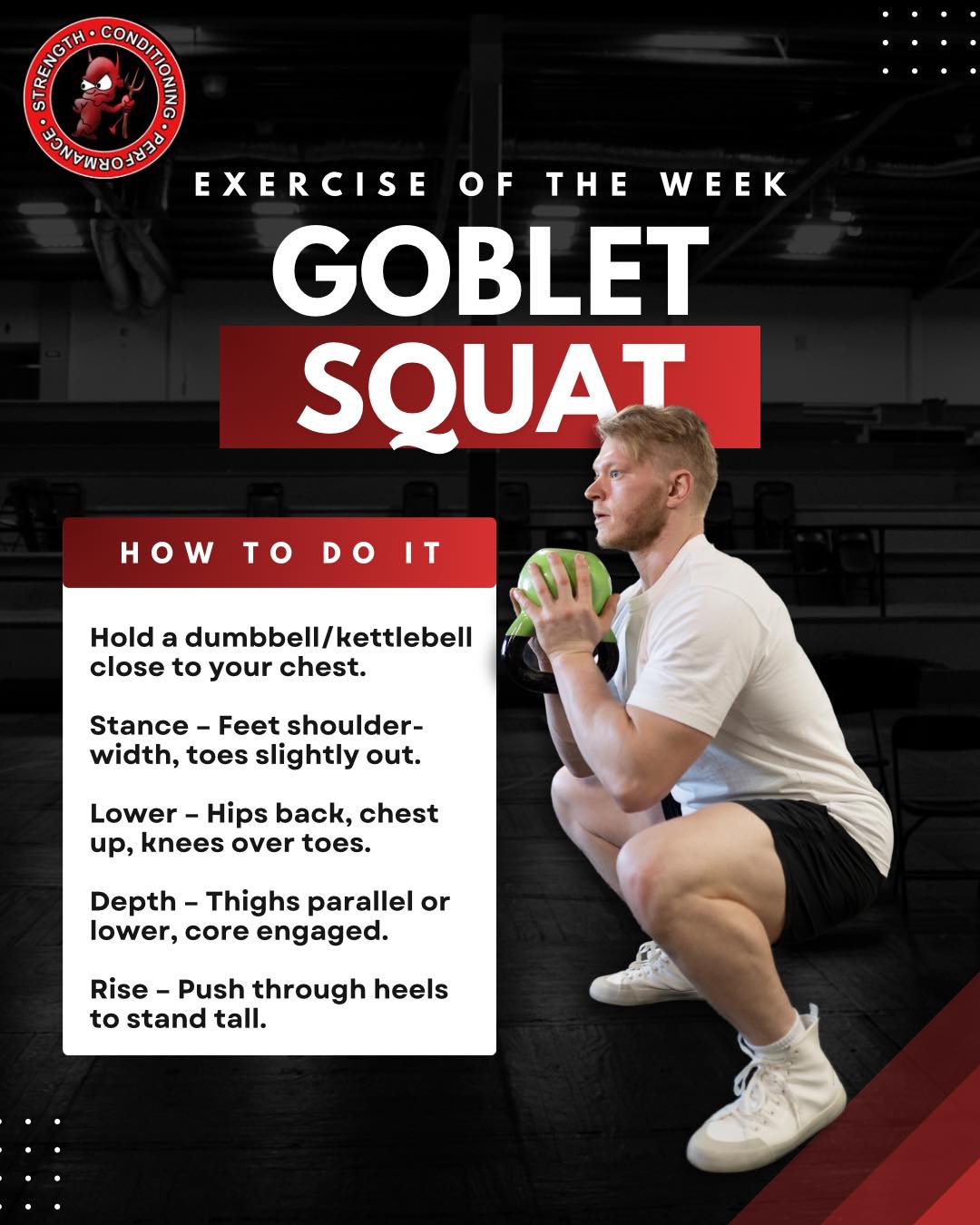 T.O.D - 🔥 Exercise of the Week: Goblet Squat 🔥 A game-changer for lower ...