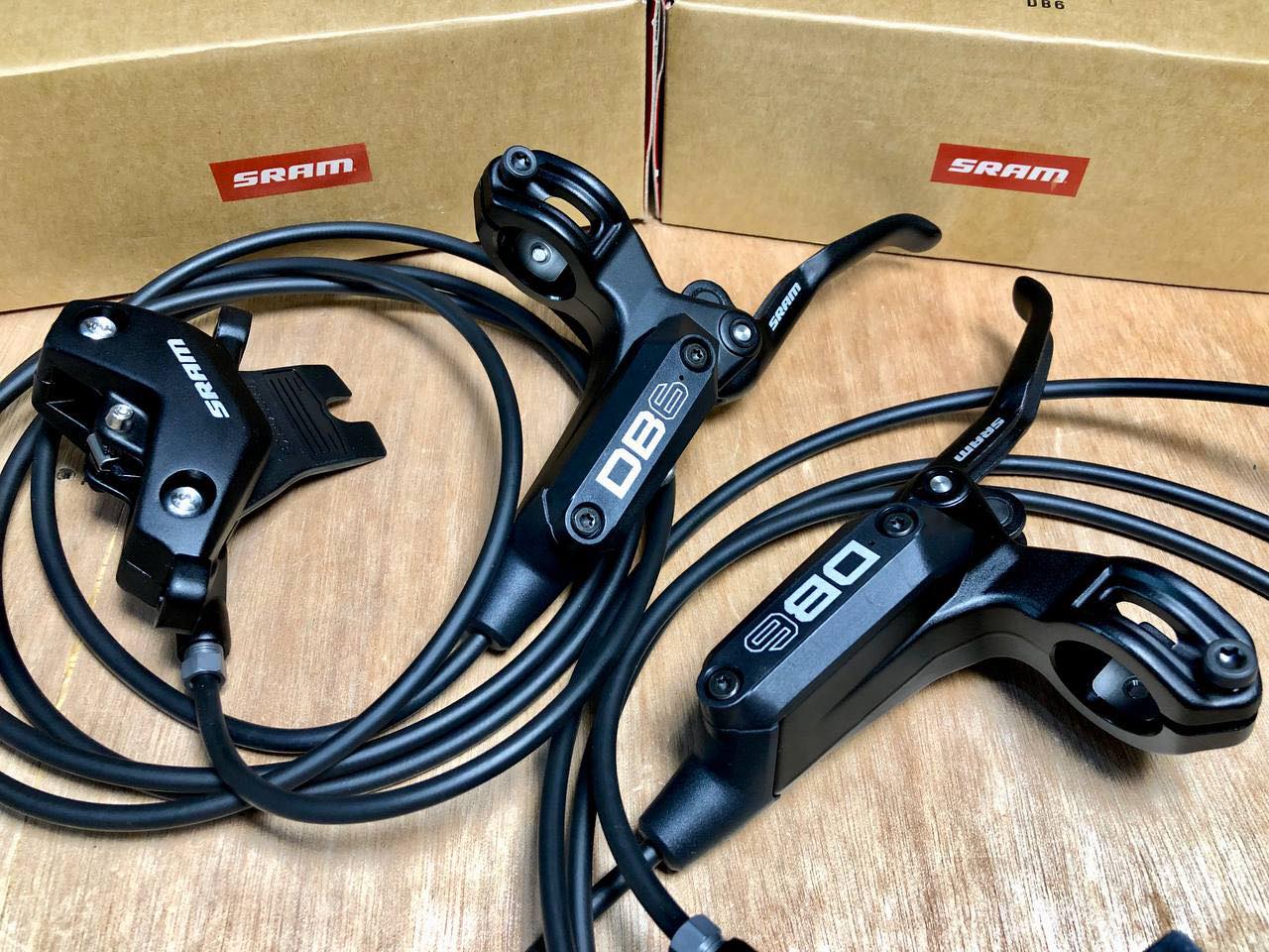 🔥SRAM DB6 Diffusion 4-Piston Disc Brake F/R Black Anodized ✨ 4