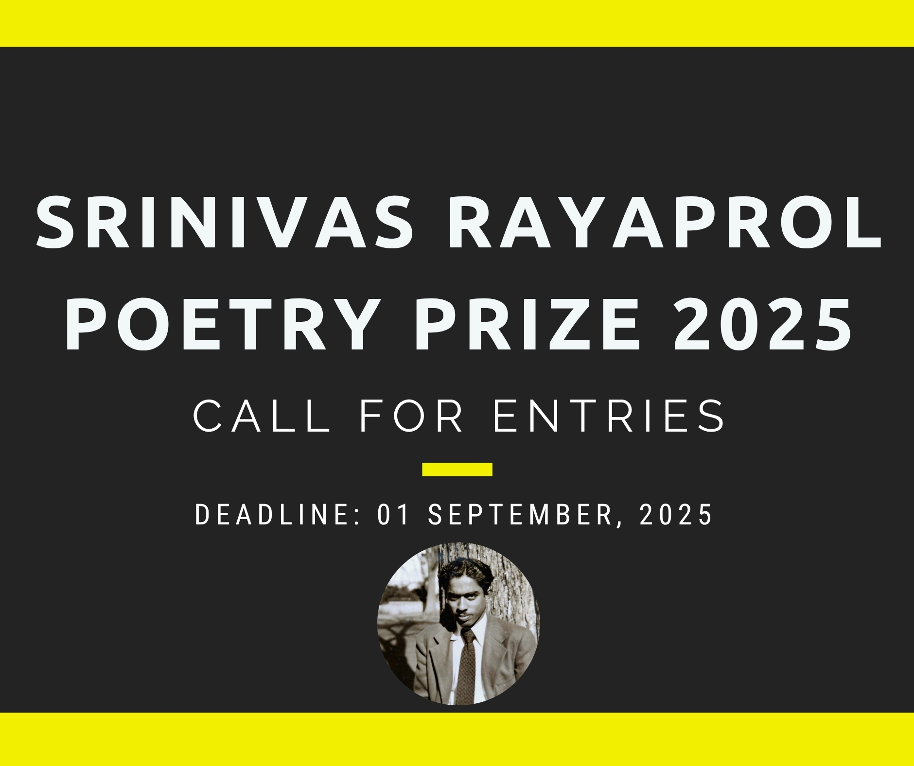 Srinivas Rayaprol Poetry Prize - Goirick Brahmachari, an economics ...