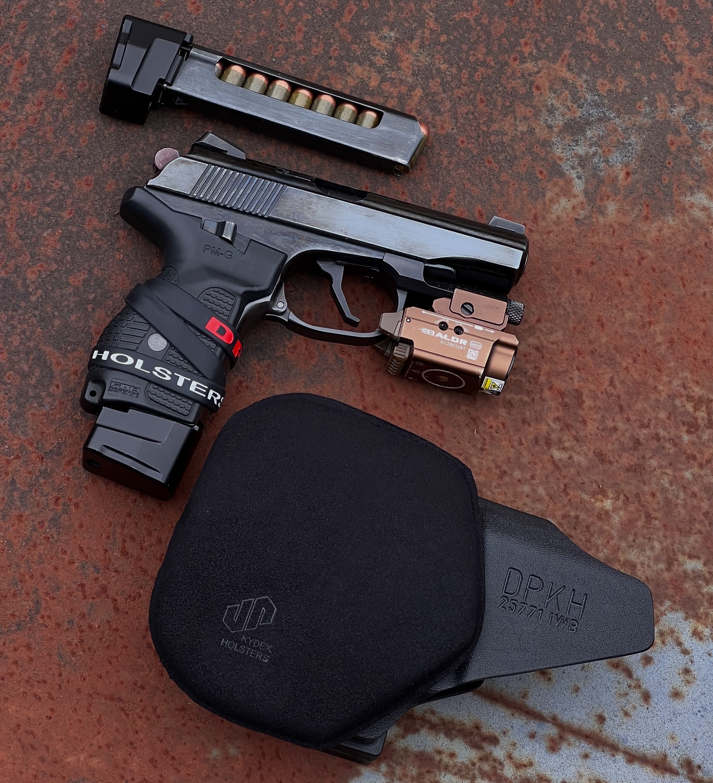 m&p 40 2.0 compact with olight weapon flashlight holster PL-Mini 2 and FDO IWB Package Deal P / M2.0 4/4.25 Compact 9/40 Manual Safety with Olight Baldr S Light Red Dot Optic Cut IWB Holsters Feature Smith & Wesson M&P 2.0