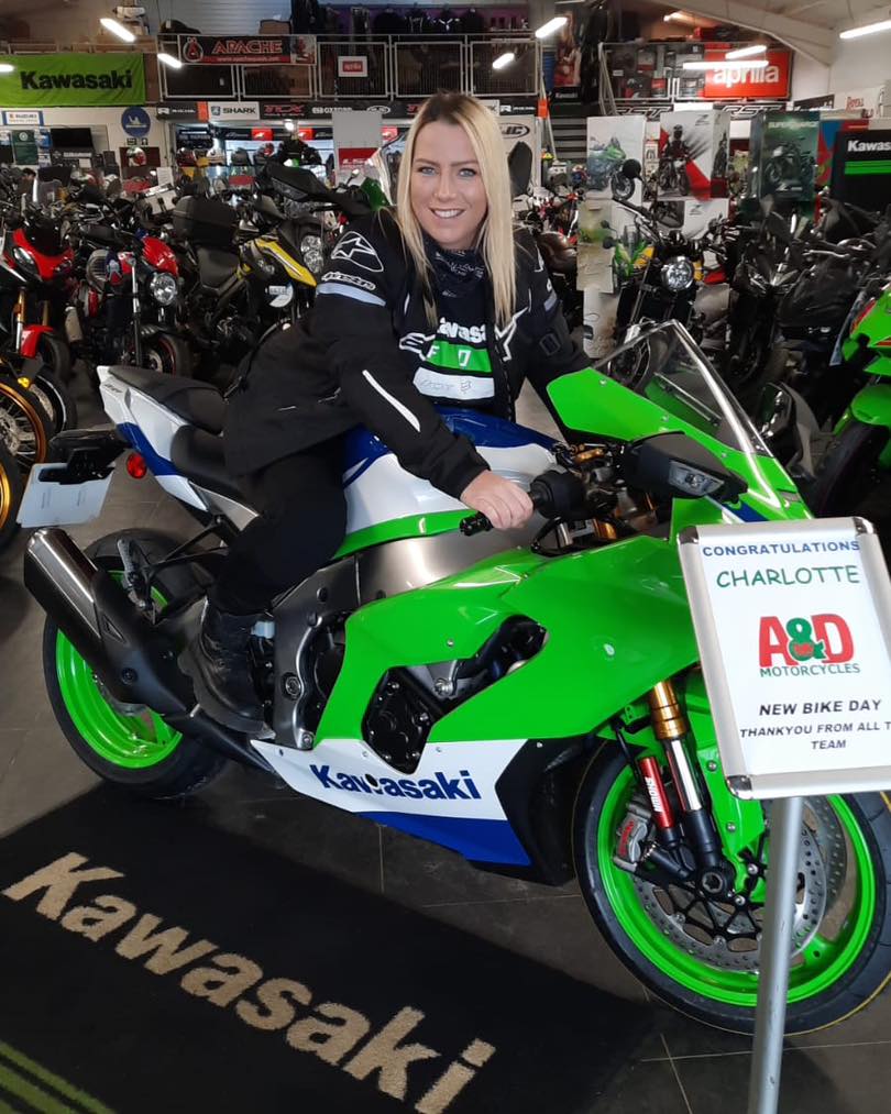 New Kawasaki Ninja ZX-10R anniversary edition owner in England