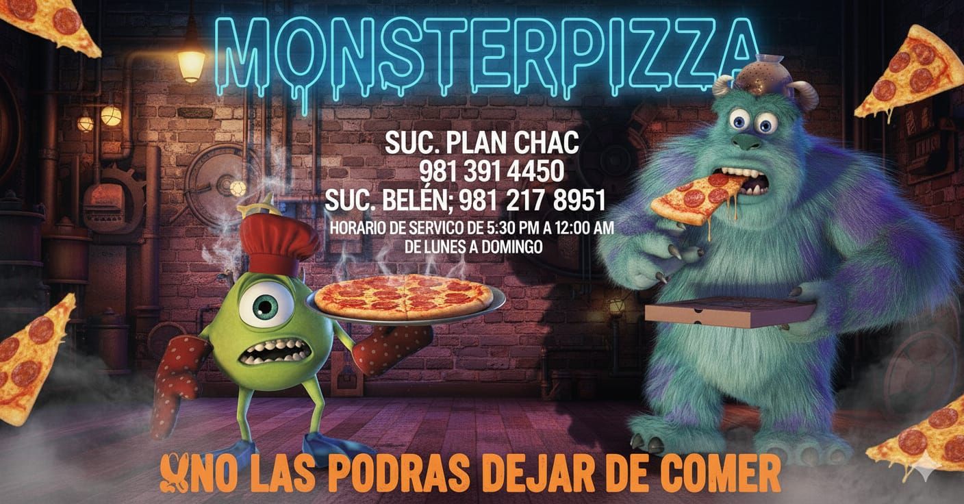 Monsters Pizza - Estrenamos Servicio a Domicilio, aprovecha la ...