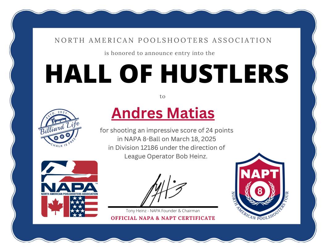 North American Poolshooters Association - NAPA