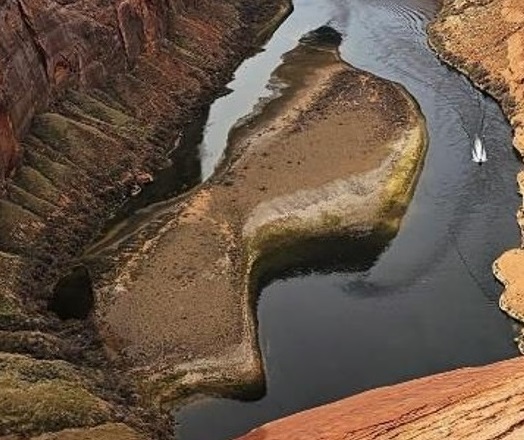Glen Canyon National Recreation Area - Due to low water levels the main ...