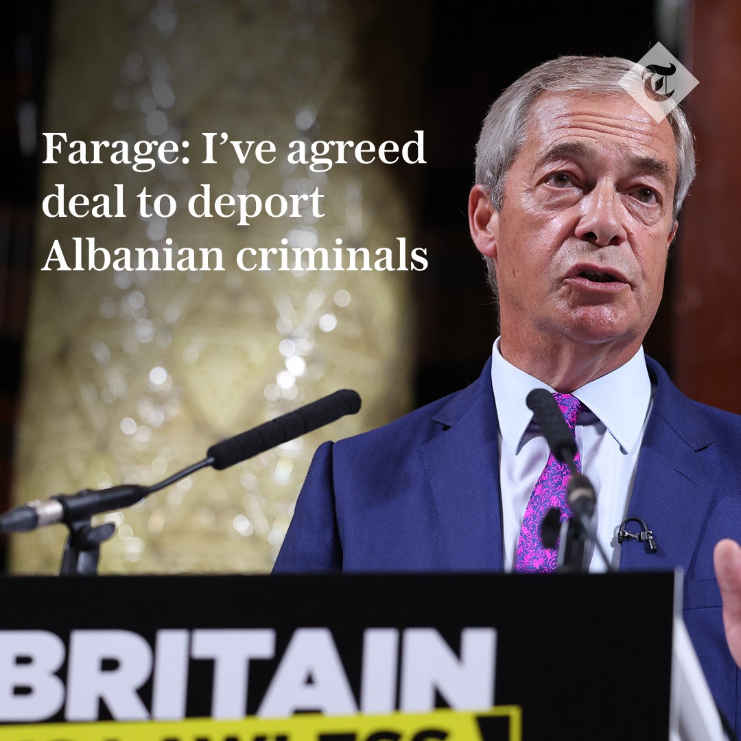 The Telegraph - Nigel Farage has claimed that the Albanian prime ...