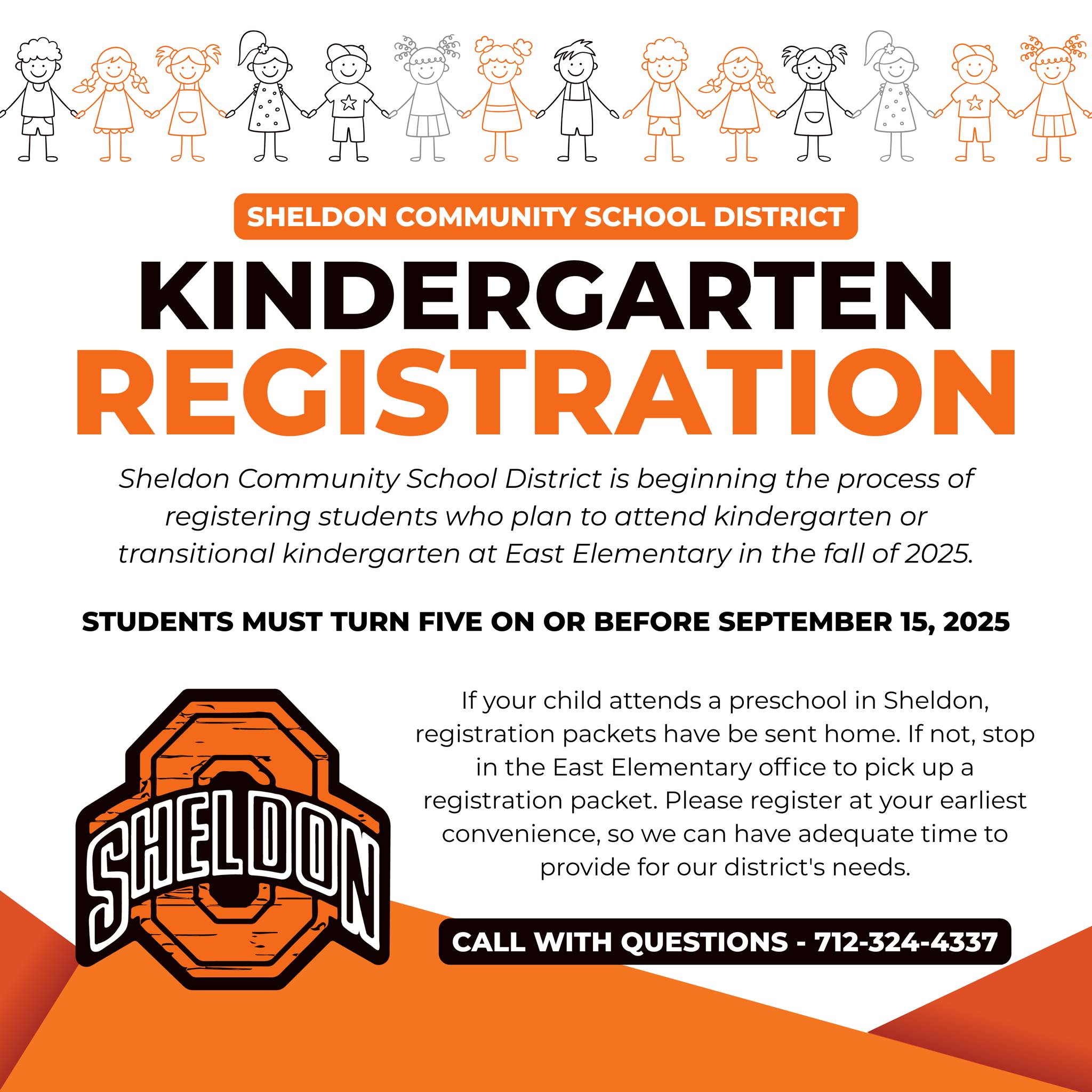 Kindergarten registration is... - Sheldon Community Schools | Facebook
