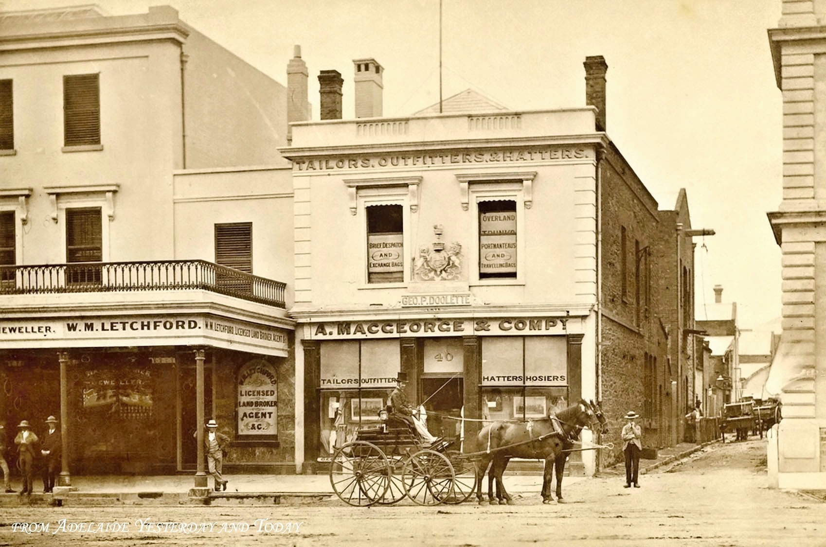 Adelaide - King William Street, 1876 (approx) ..a nice photo of the era ...