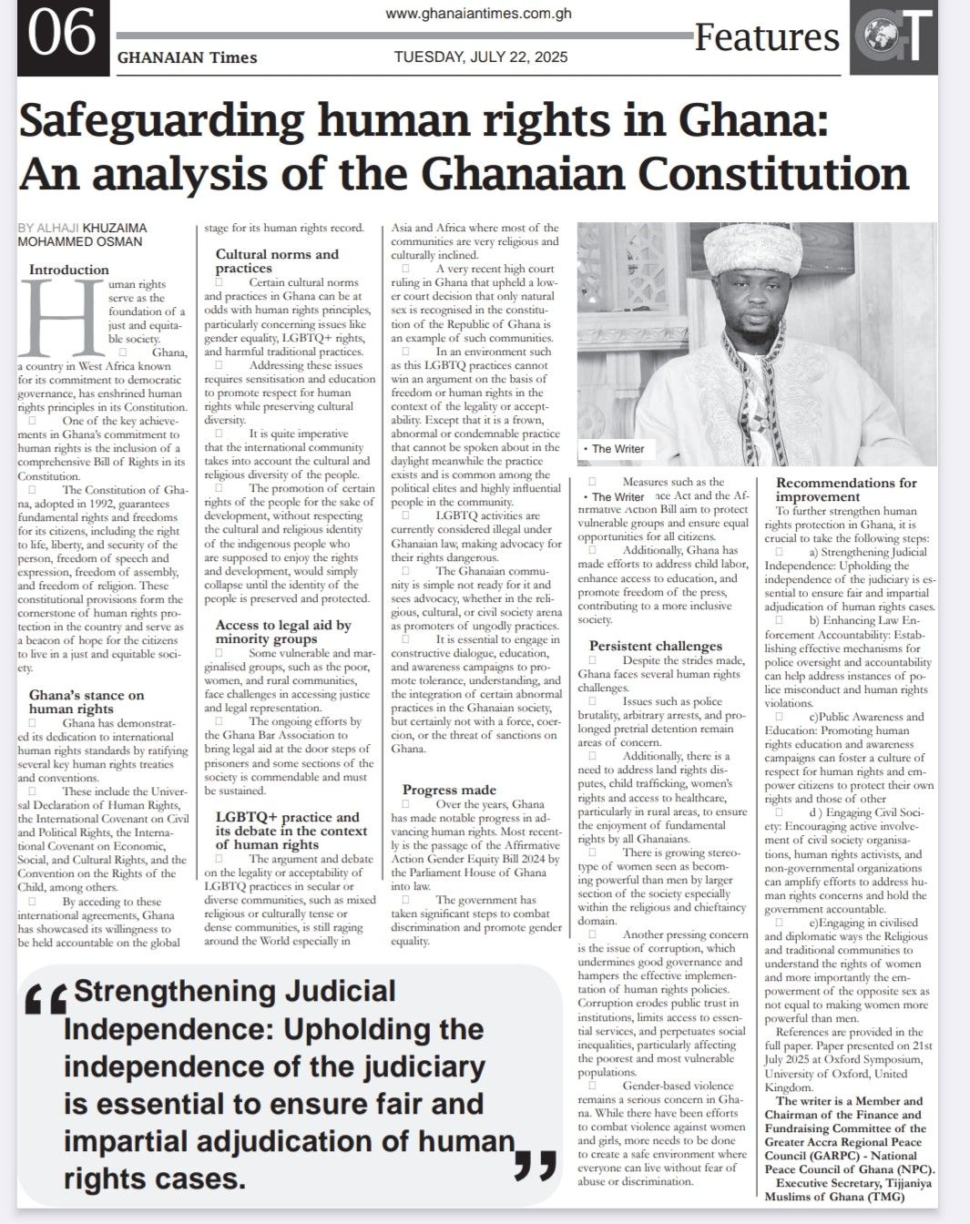 Office of the National Chief Imam of Ghana - ONCI | Accra