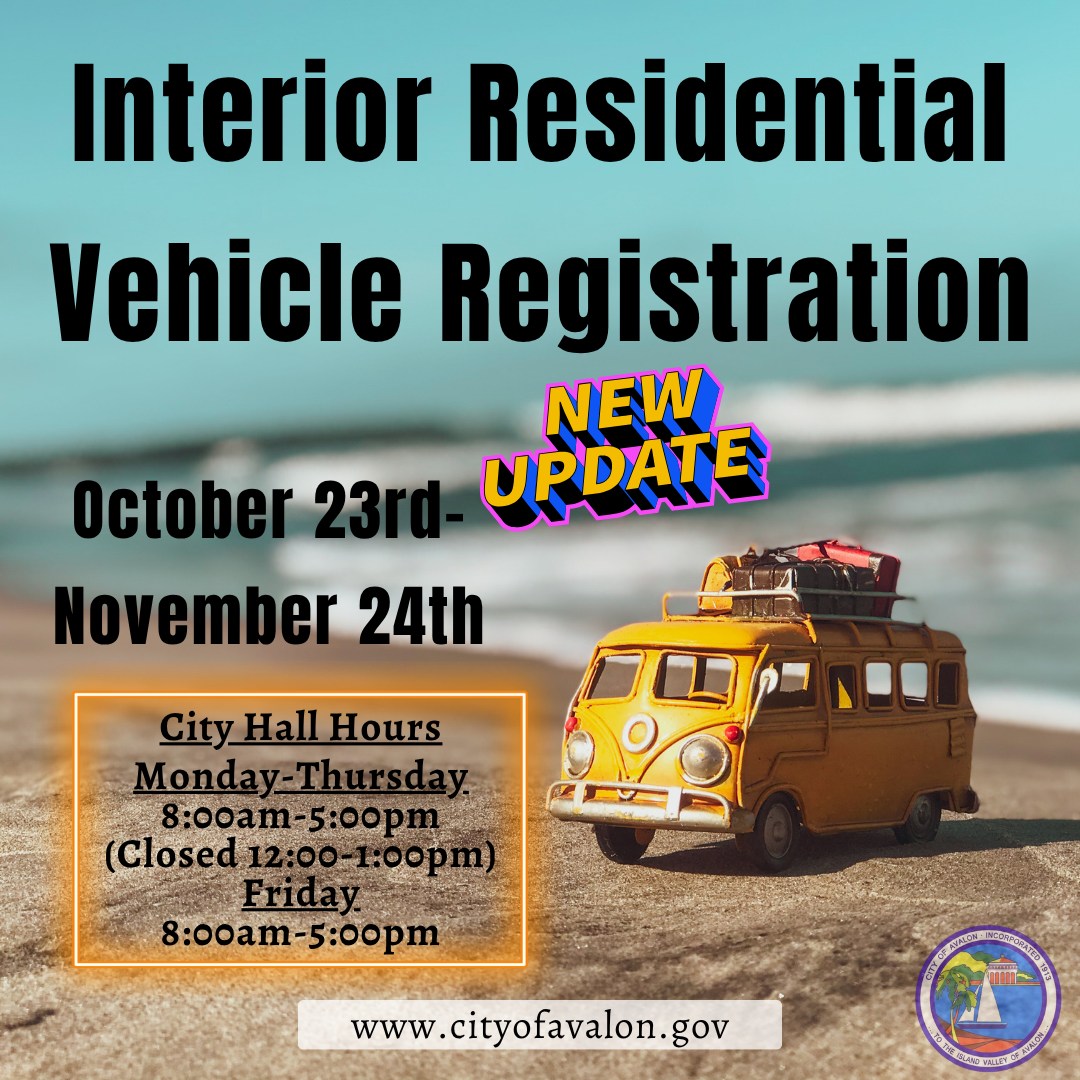 City of Avalon - 📢 Interior Resident Sticker Registration... | Facebook