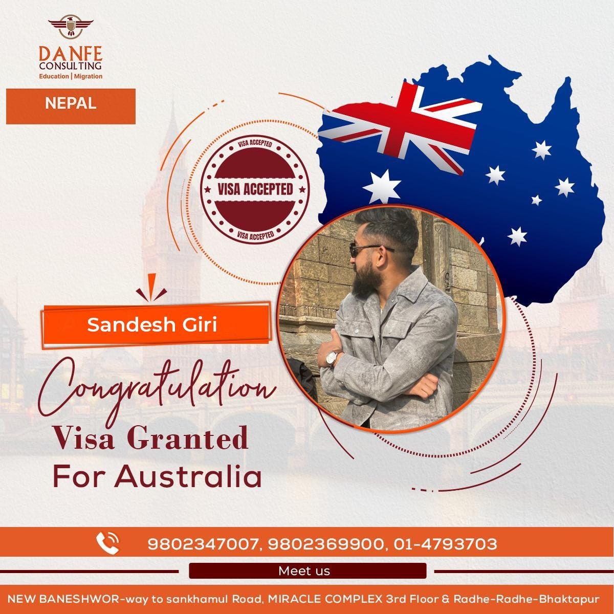 🎉 Congratulations, Sandesh... - Danfe Consulting Kathmandu | Facebook