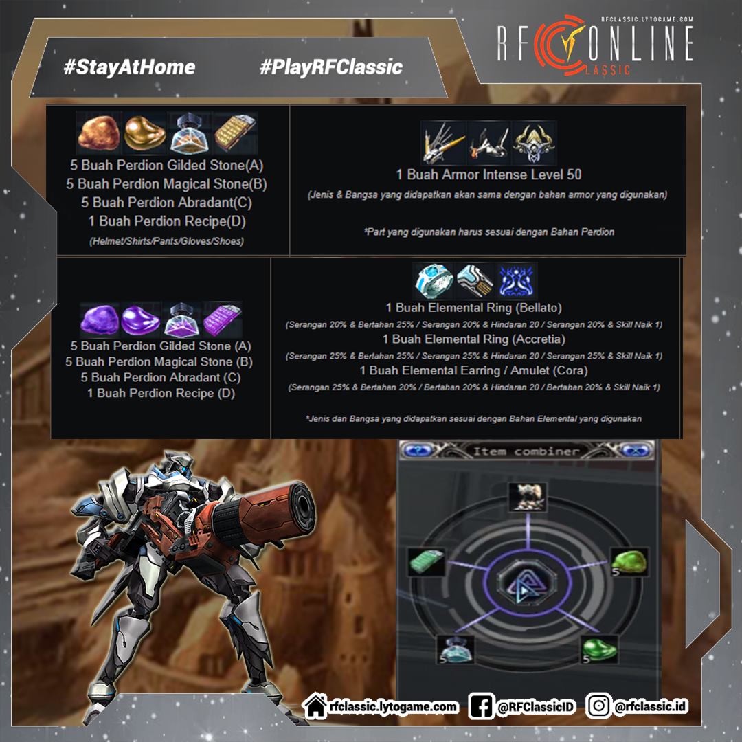 Rf Classic Indonesia Halo Patriot Rf Hari Ini Mimin Mau Membagikan Informasi Cara Membuat Armor Elemental Palmas Diadalos Dan Knight Walker Item Tersebut Adalah Armor Elemental Spesial Yang Mempunyai