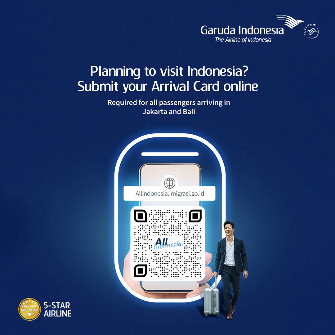 Garuda - Travelling to Indonesia soon? ️ The online Arrival Card link ...