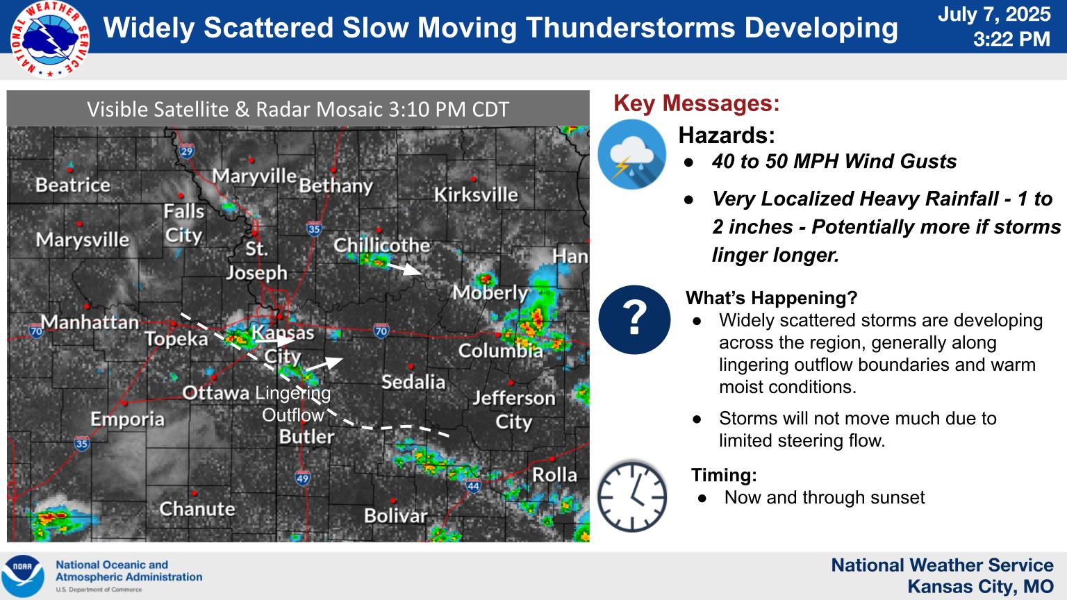 US - Widely scattered thunderstorms have started to pop up across the ...