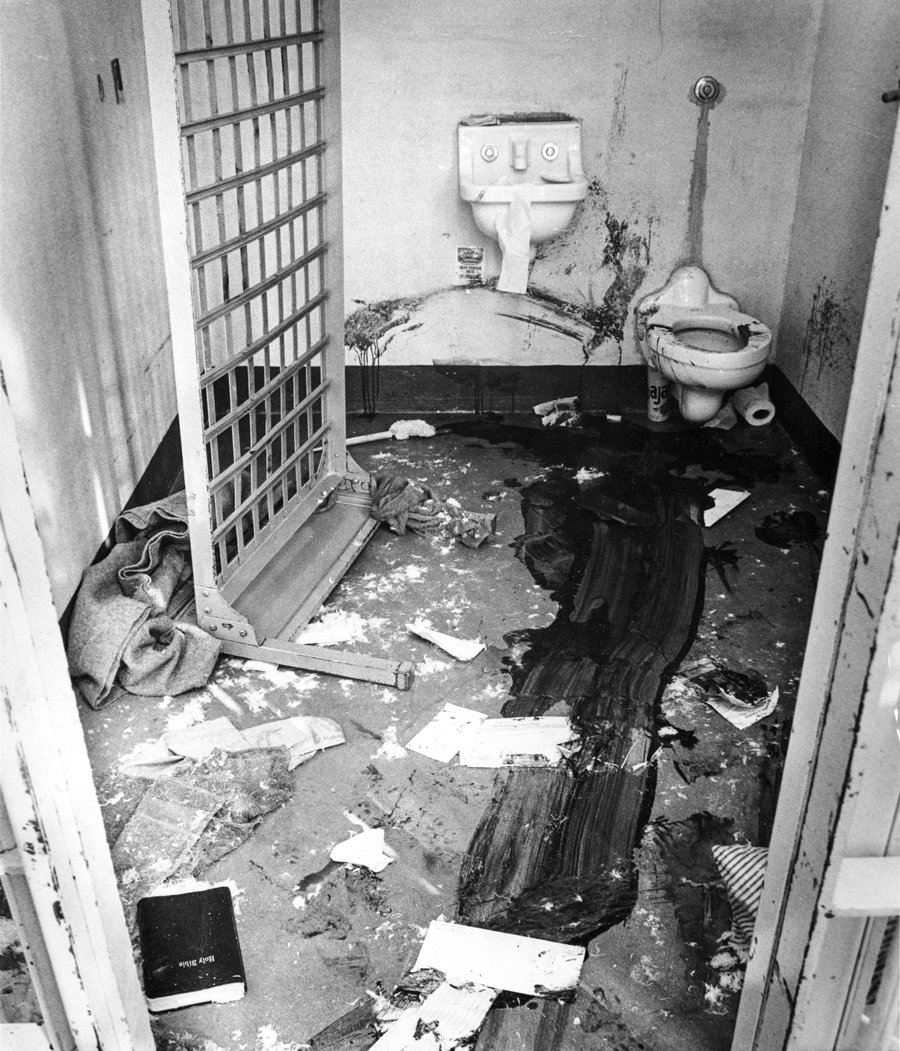 History - The inside of a cell where an inmate was killed during the ...