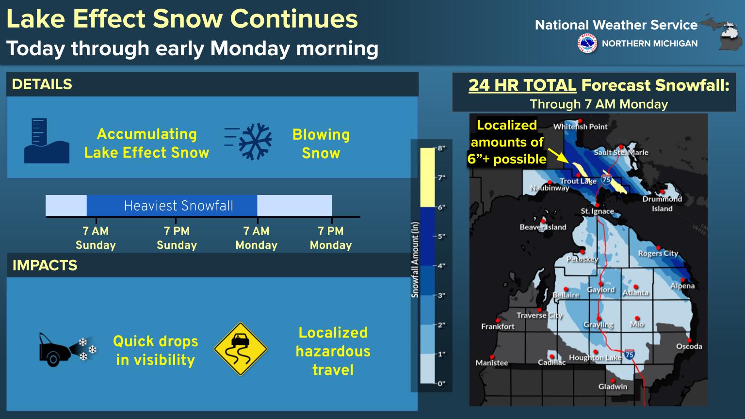 US - Lake effect snow showers will begin tonight behind the passing ...