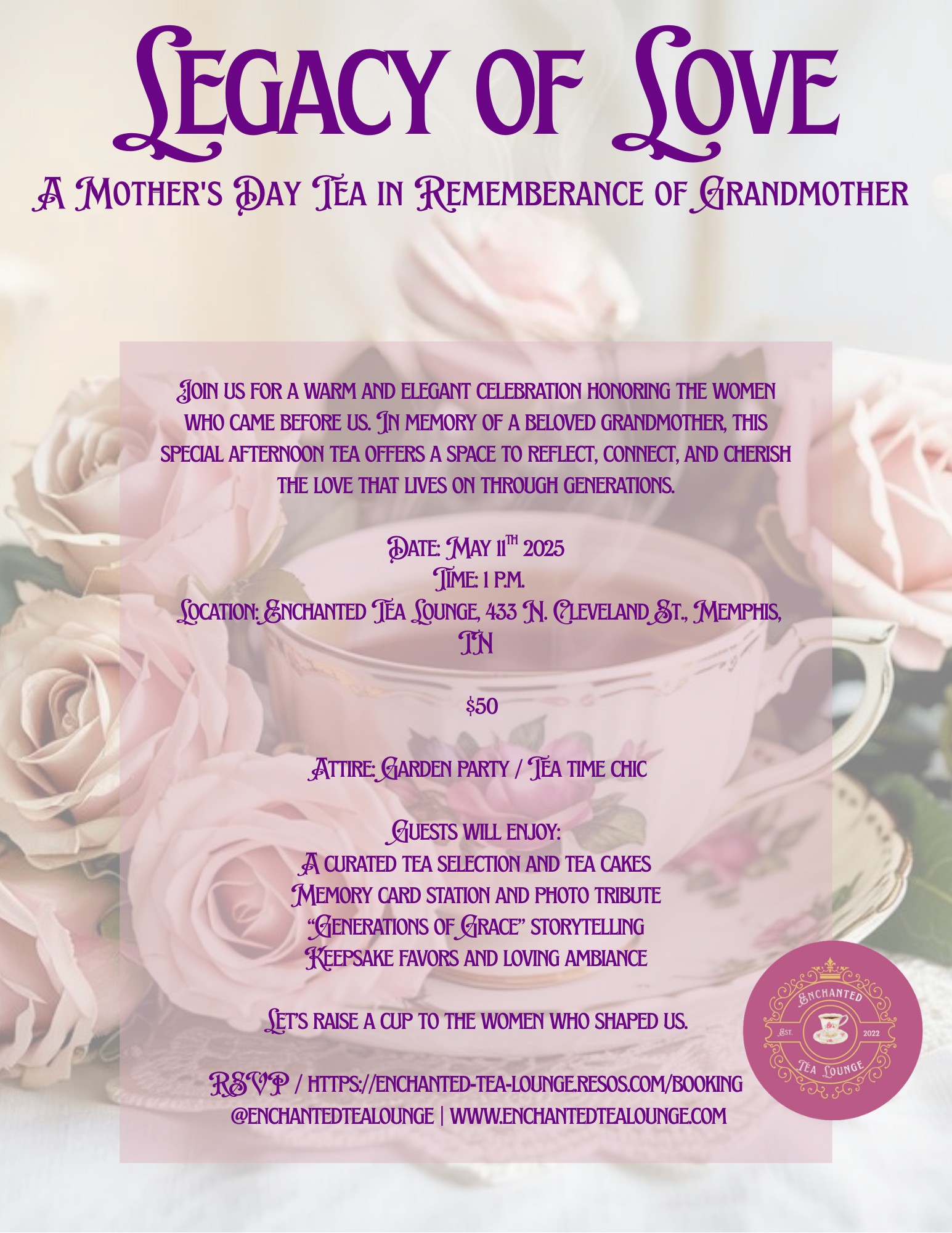 Legacy of Love: A Mother's Day Tea in Remembrance of Grandmother
