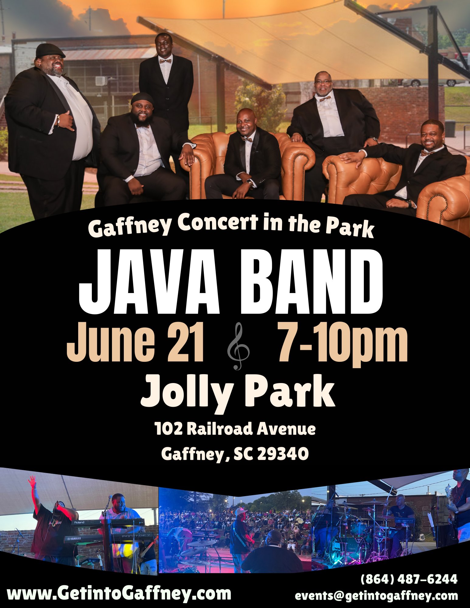 FREE CONCERT IN THE PARK! Java Band... - Gaffney, SC Events | Facebook