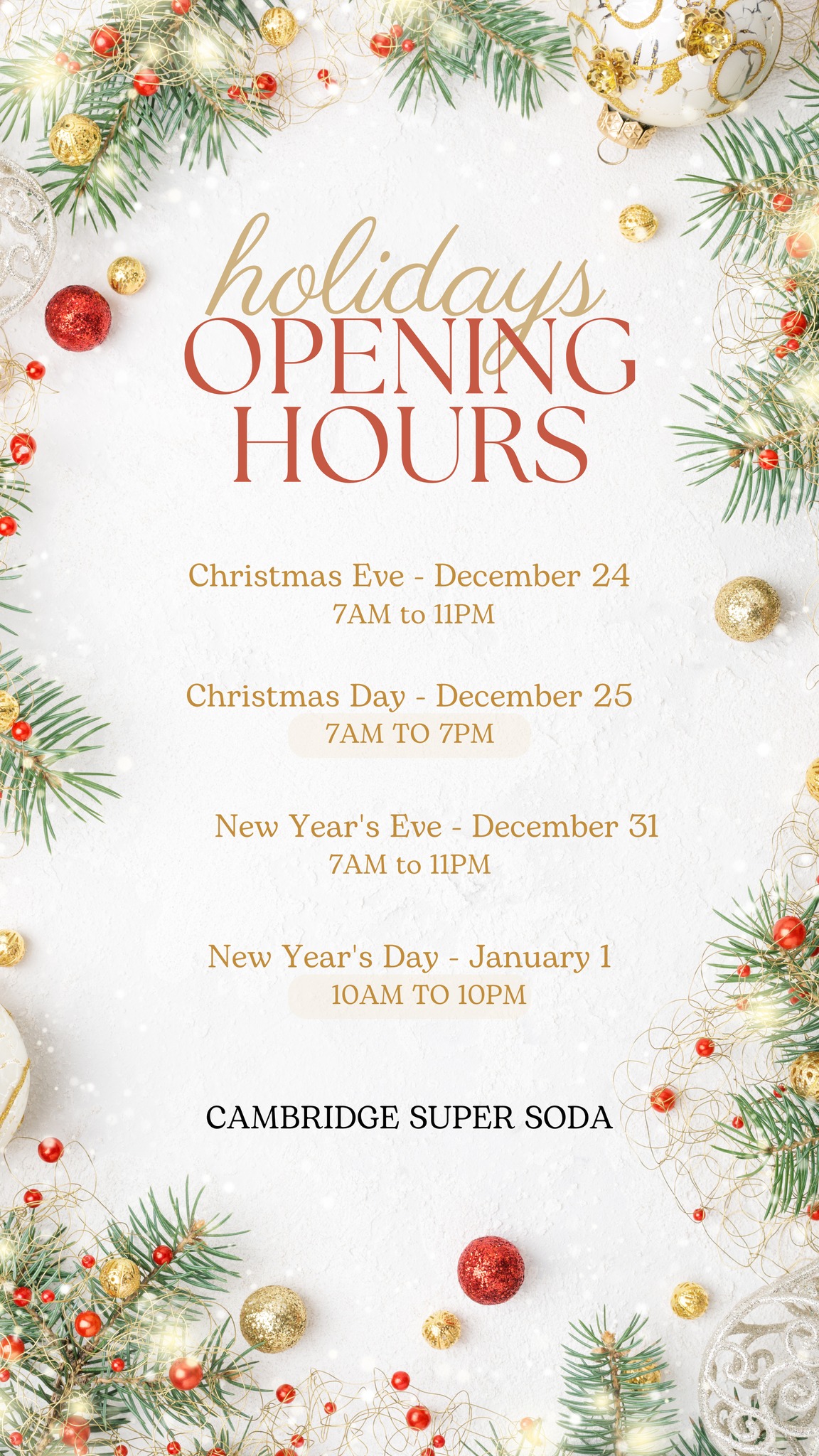The season of cheer is here, and... - Super Soda - Cambridge | Facebook