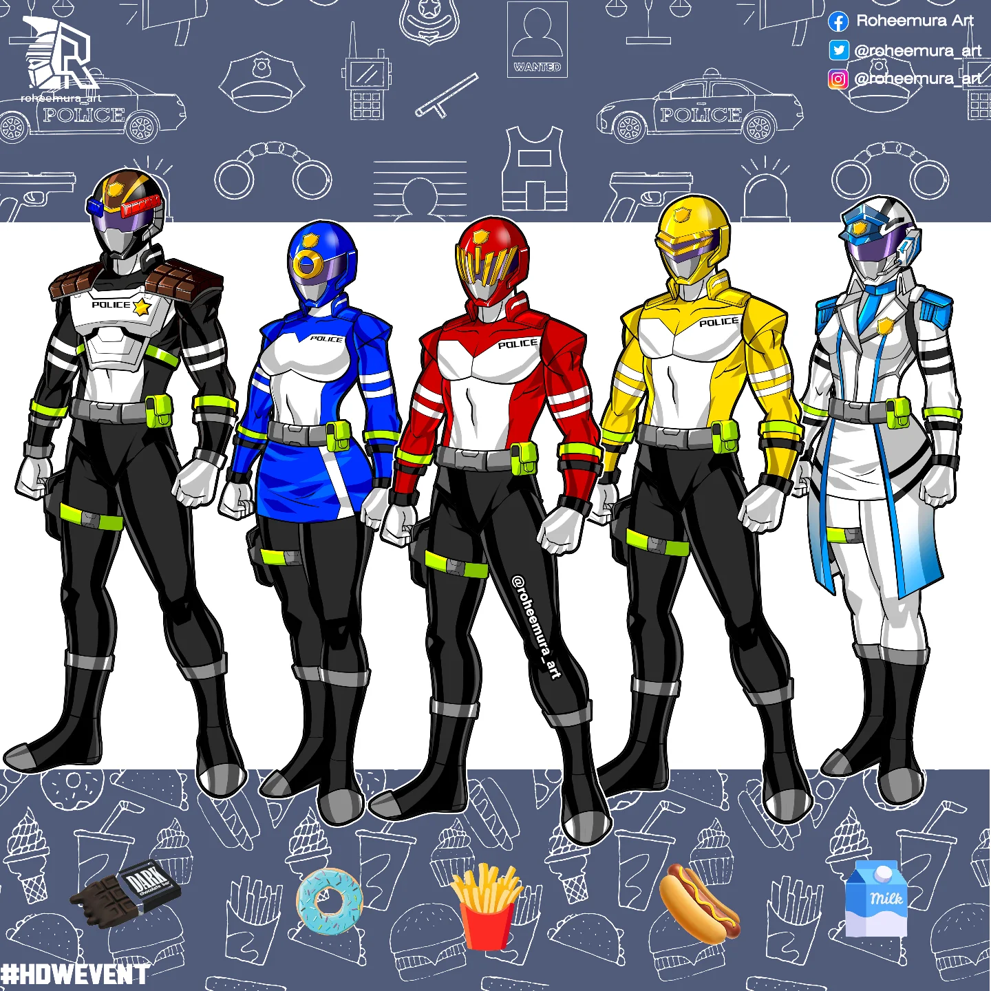 Roheemura - My entry for #HDWEvent on Facebook! Snack × Police theme ...