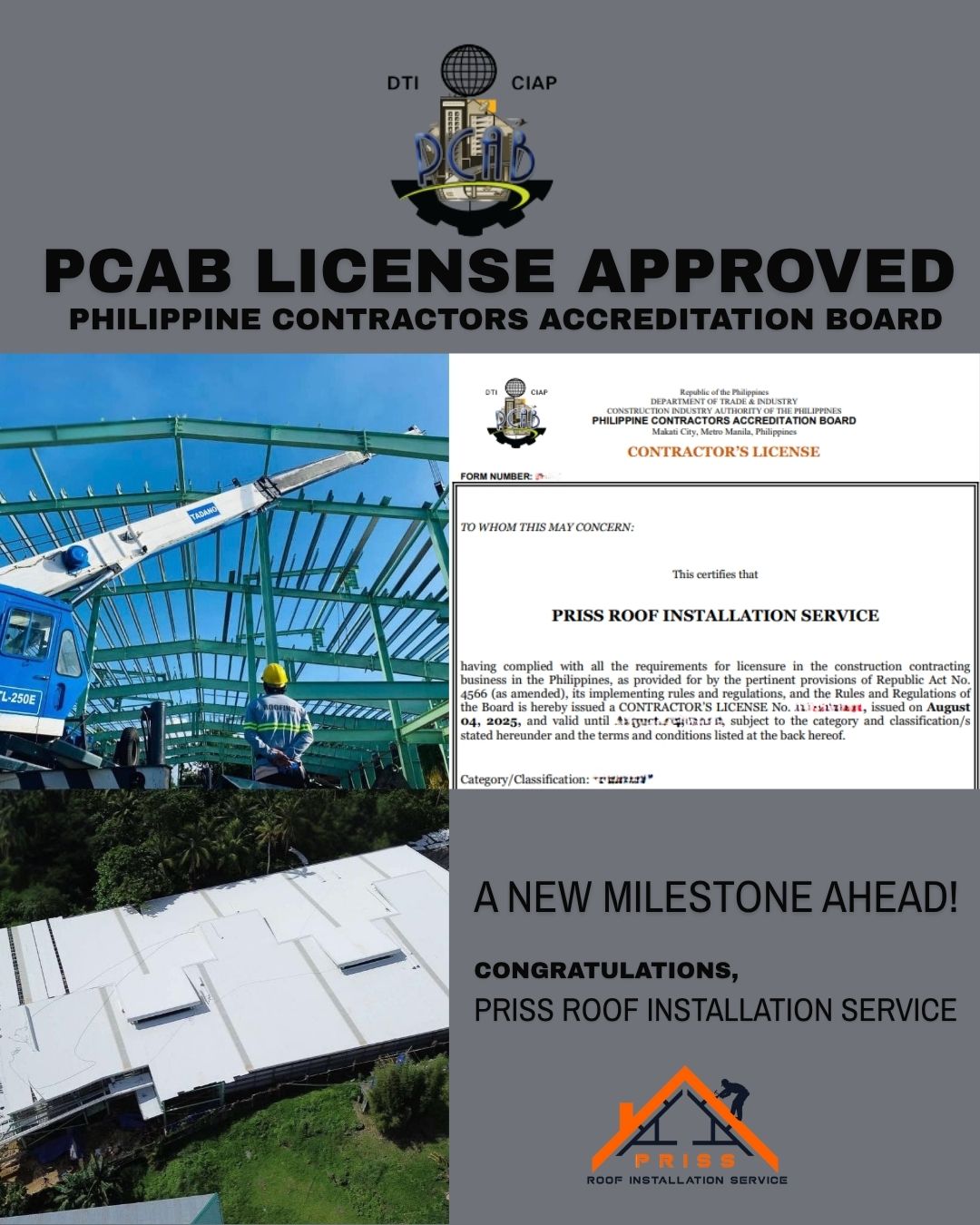 🚨 Exciting News! 🚨 Our... - PRISS Roof Installation Service | Facebook