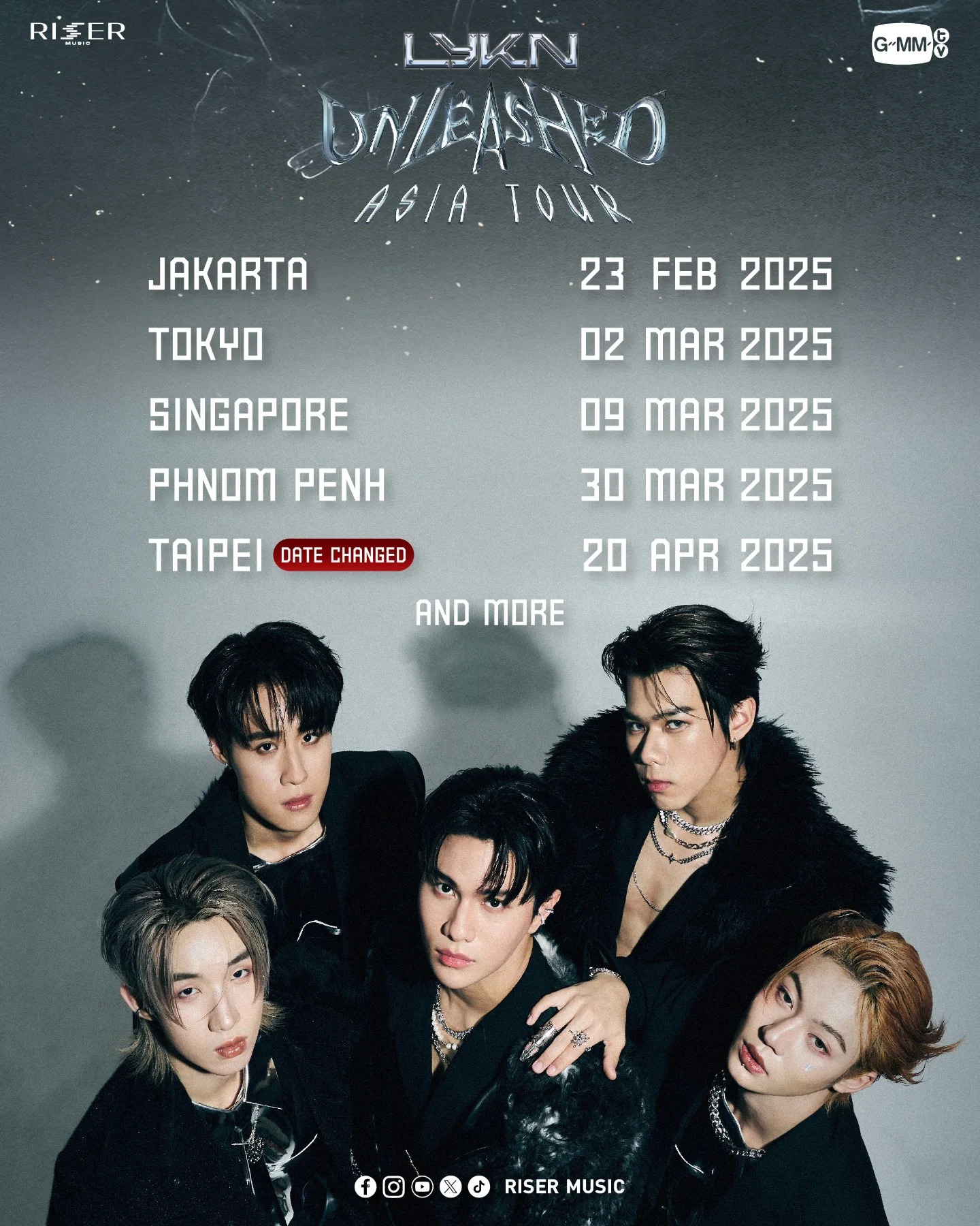LYKN Unleashed Concert サインポスター GMMTV UPDATE LYKN UNLEASHED ASIA TOUR #LYKNASIATOUR #LYKN #RISERMUSIC #GMMTV