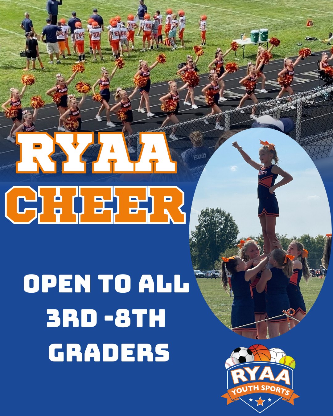 RYAA - New Season📣 New Location💚 Cheerleaders entering 3rd grade ...