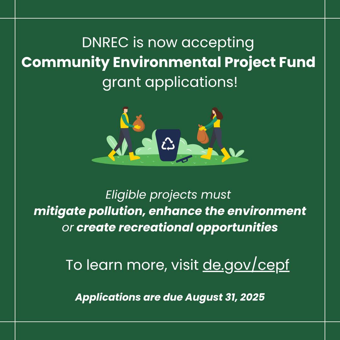 Rep. - Grant applications are now being accepted for Delaware DNREC's ...