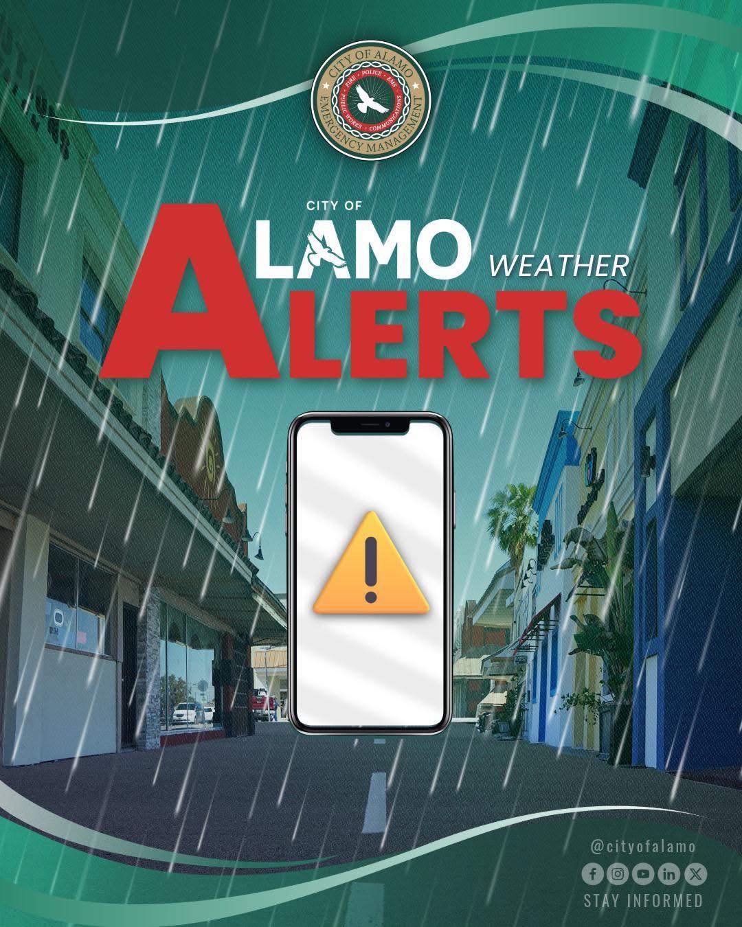 💧 Traffic Advisory Due to the rain, Alamo Rd from Frontage to