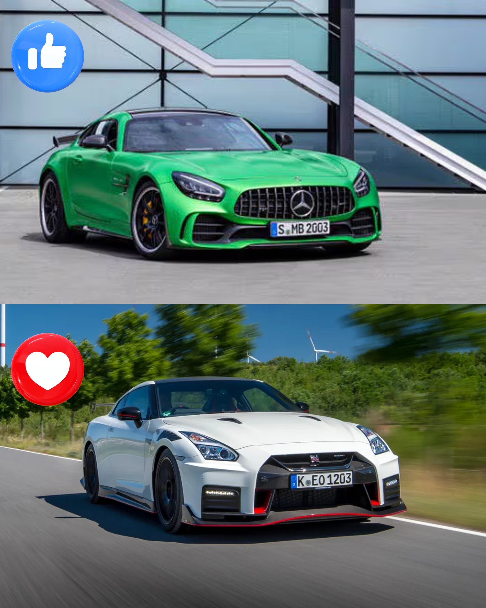 Auto Freak - Mercedes AMG GT R vs Nissan GT-R Nismo ⚡... | Facebook