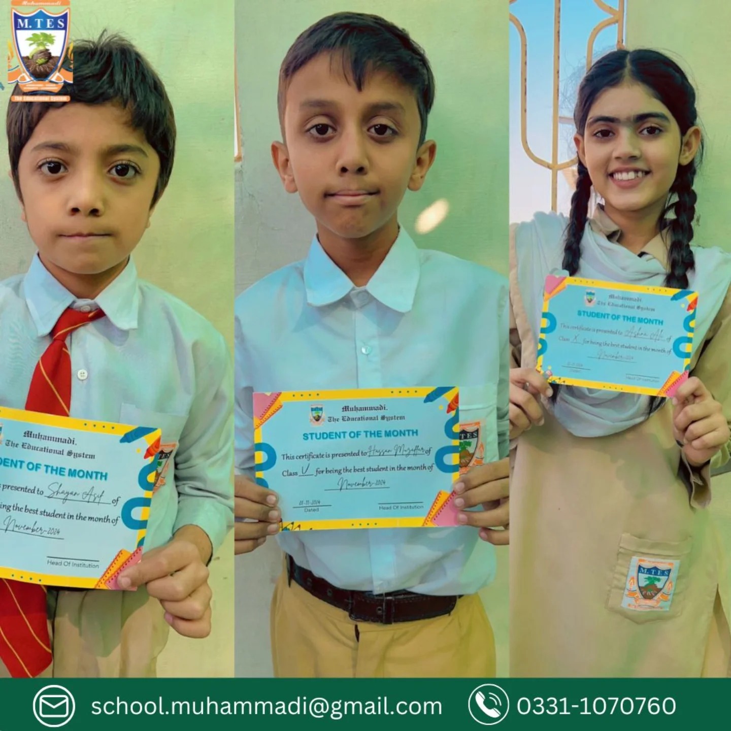 Muhammadi. - Here are our shining stars of the month Aliyan Asif ...