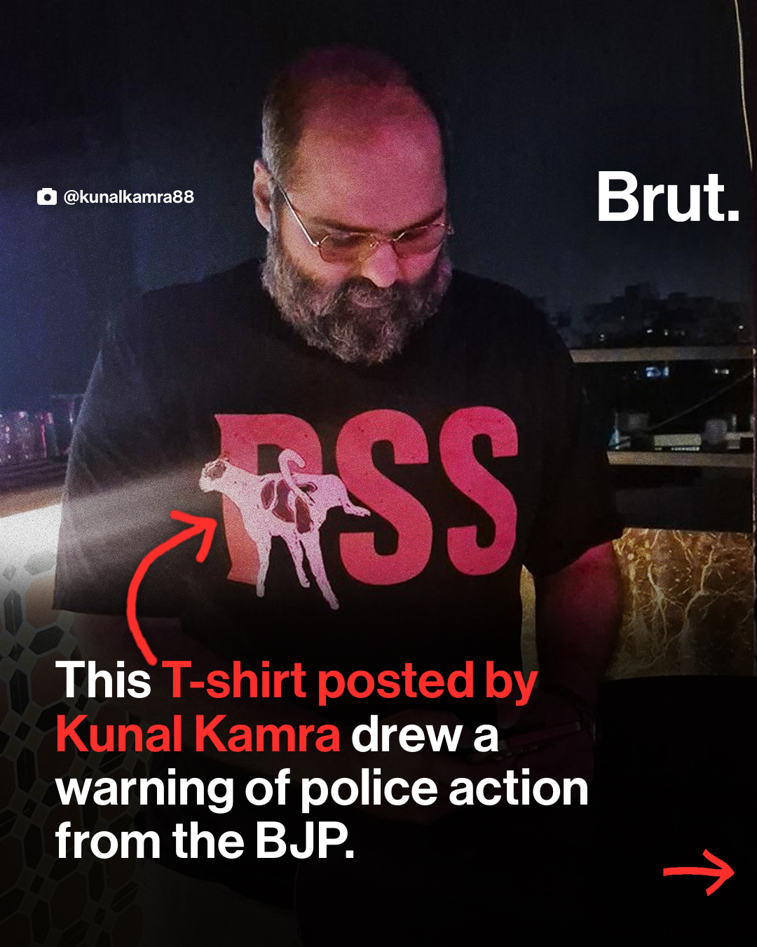 Brut India - Comedian Kunal Kamra sparked a political... | Facebook