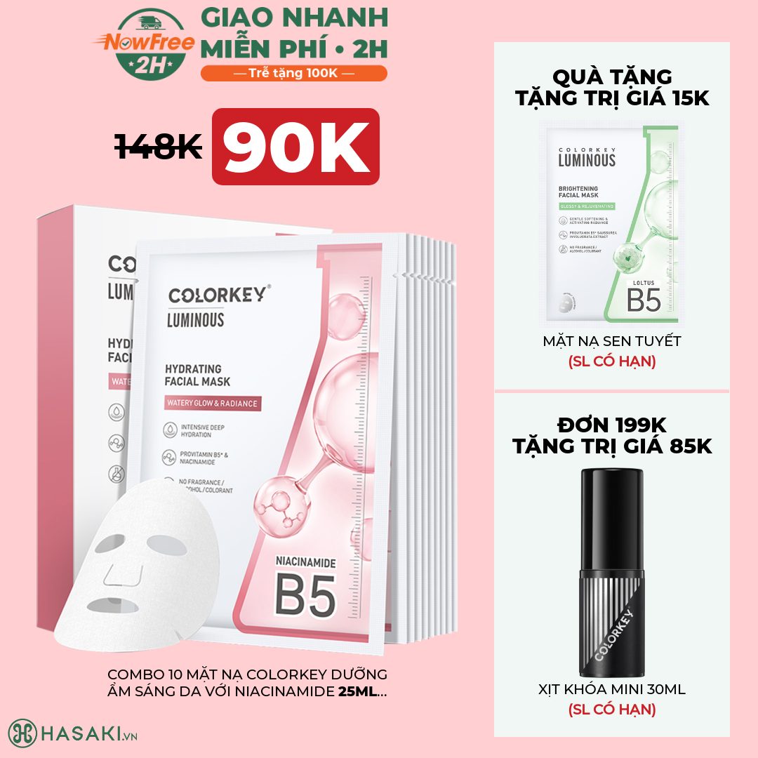 Hasaki - 😍 Combo 10 Mặt Nạ Colorkey Dưỡng Ẩm Sáng Da Với Niacinamide ...