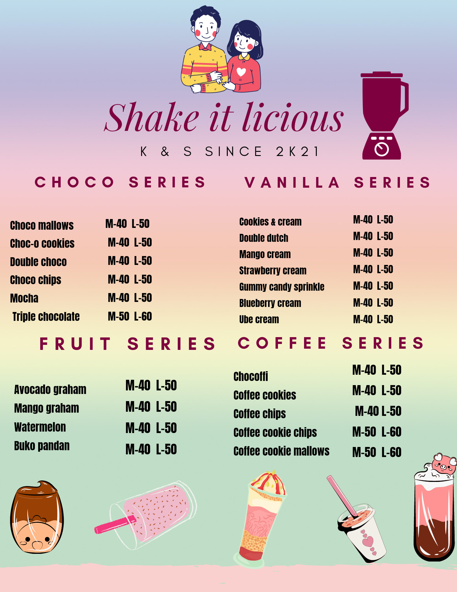 Here's our menu ‼️‼️💖💖💖🙏💯💯 Share this... - Shake it licious | Facebook