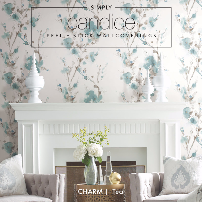 Dark Blue Floral Peel & Stick Wallpaper - 17.5" X 393" Removable Contact Paper For Cabinets, Walls
