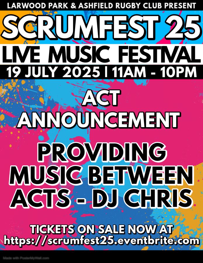 Ashfield RUFC - 🎶 Get Ready for Scrumfest 25! 🎶 🌟 DJ... | Facebook