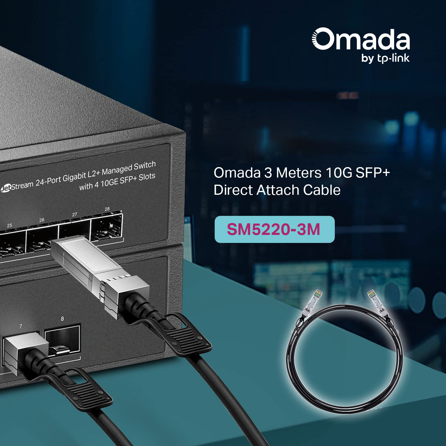 Cavo SFP+ TP-Link TL-SM5220-3M - Cavo In Rame Per Connessioni Switch Di Rete, Lunghezza 3 Metri