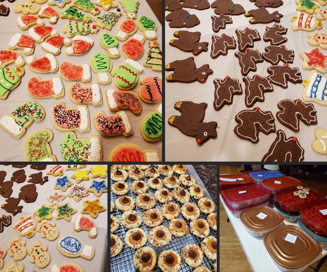 Christmas Cookie Sale and gift tables sponsored by Cradle Rock OES