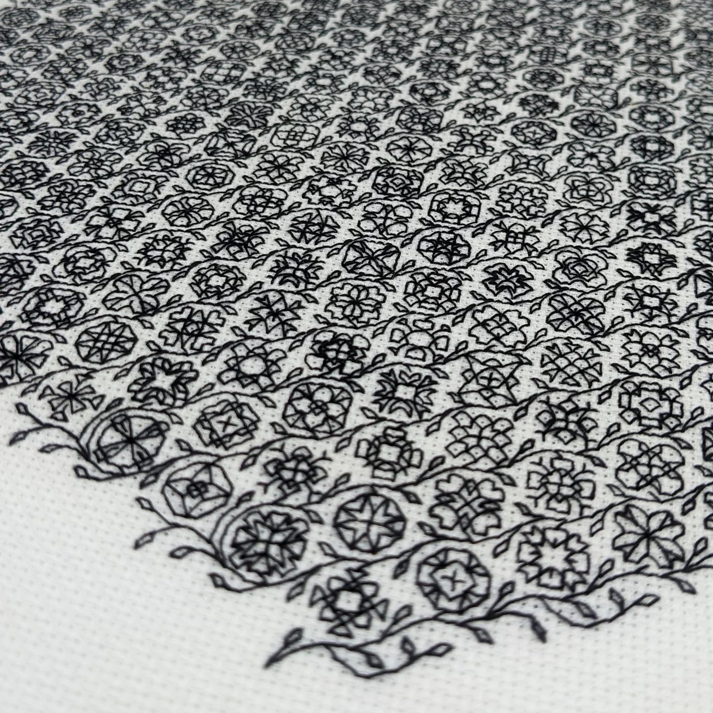 The Steady Thread - Modern Blackwork Embroidery Design