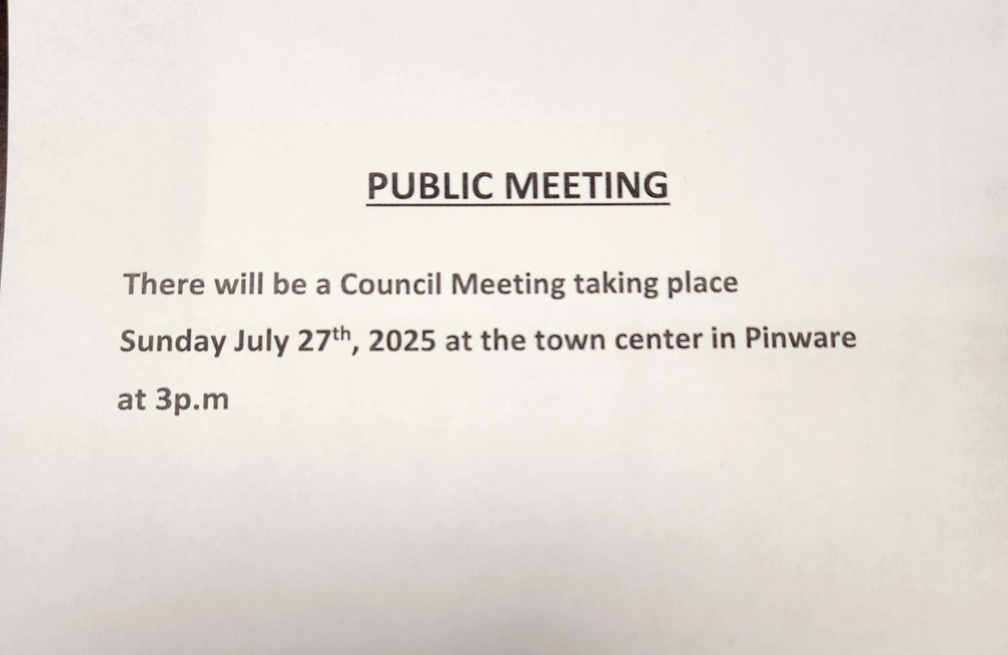 Pinware Town Council