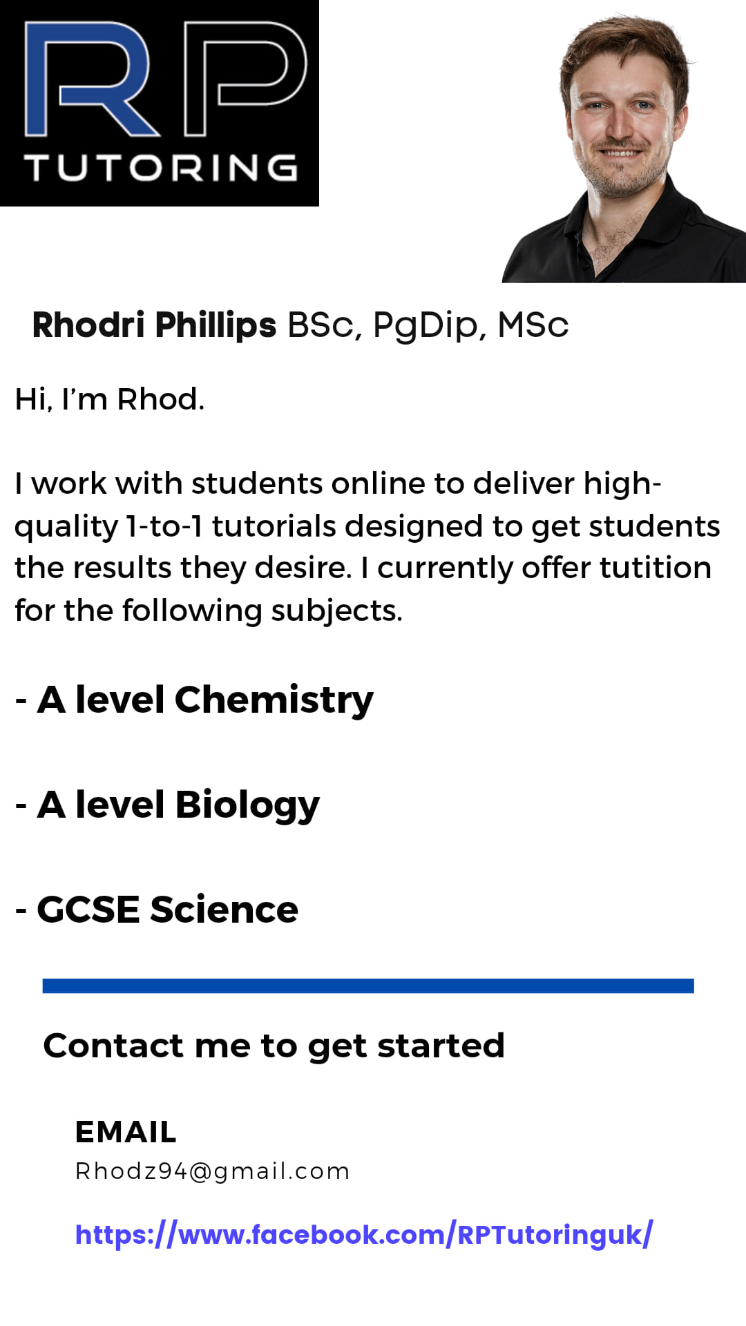 RP Tutoring Chemistry & Biology A-level Tutor