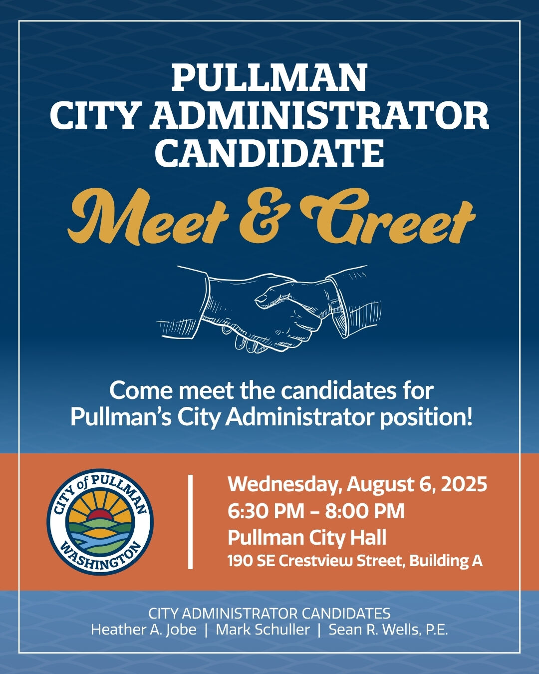 City of Pullman - Come meet the finalists during the... | Facebook