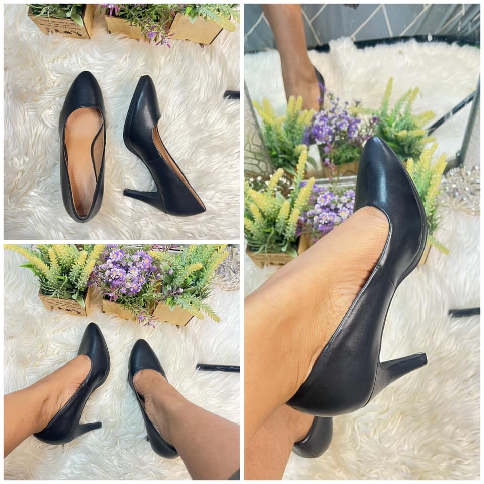 Escarpins Compensés Clara's - Pointure 38 - Daim Noir Et Beige - Occasion Très Propre