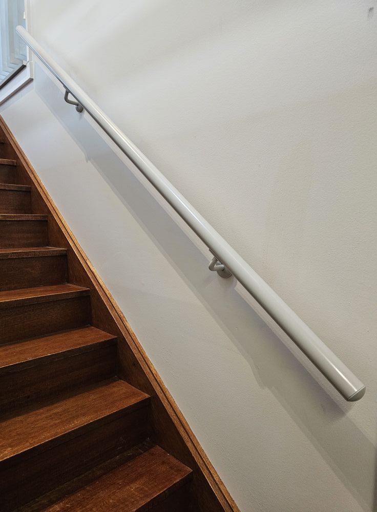 SureGrip - 50mm round powder coated aluminium shale Grey internal wall ...