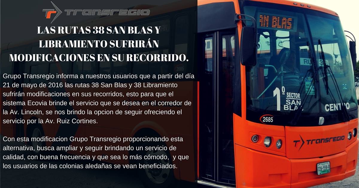 Nuevo recorrido de la ruta 38 - Garcia La Ciudad Del Camuflaje | Facebook