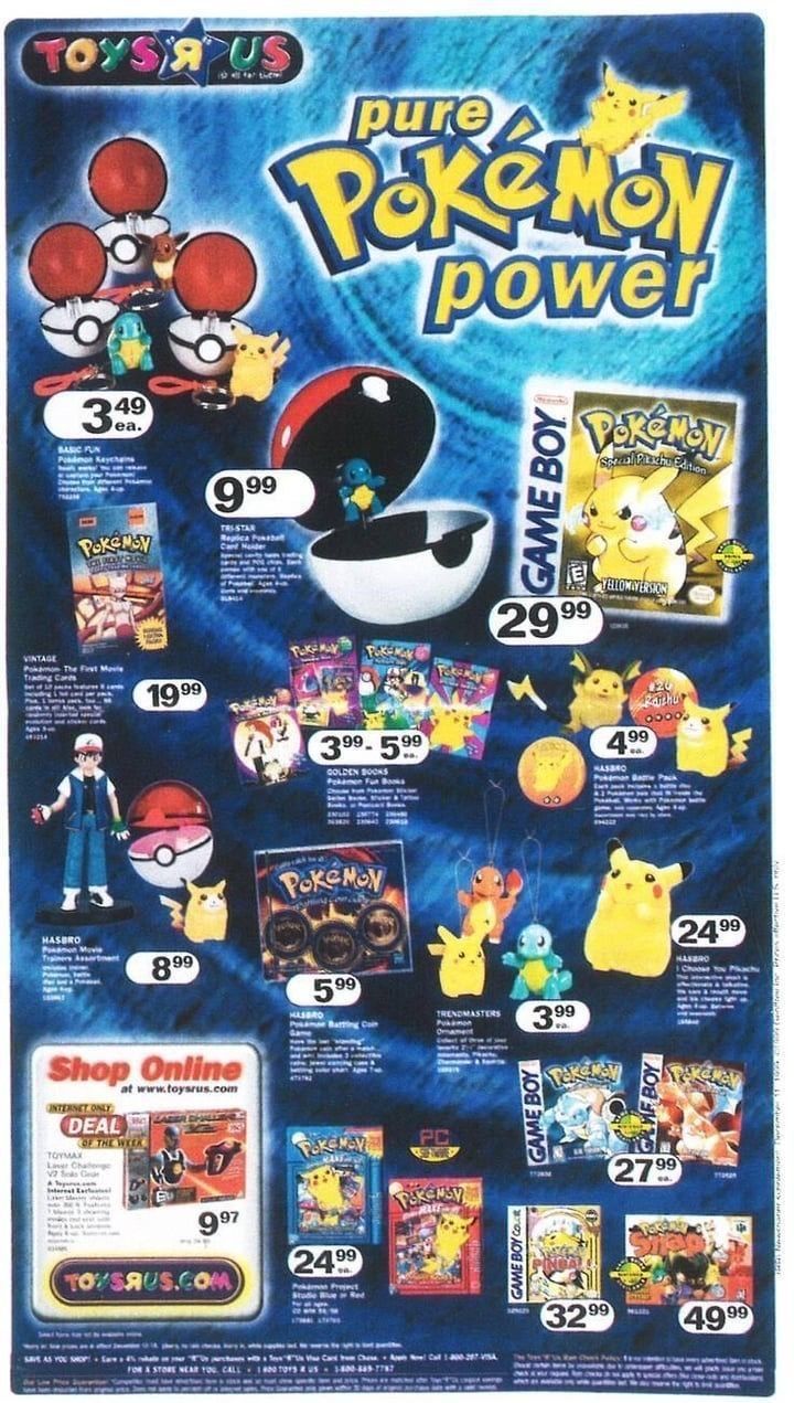 pokemon trading card game commercial 1999 Original Memorabilia Toys R US Pokemon Ad