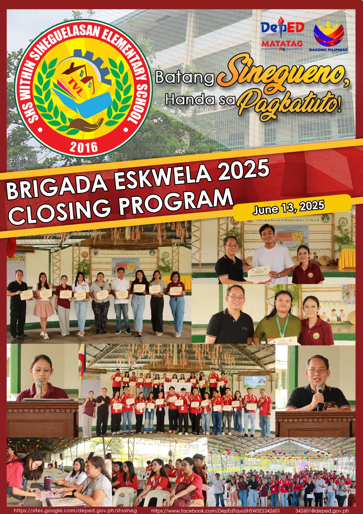 DepEd - Brigada Eskwela Closing Program Concludes Successfully The ...