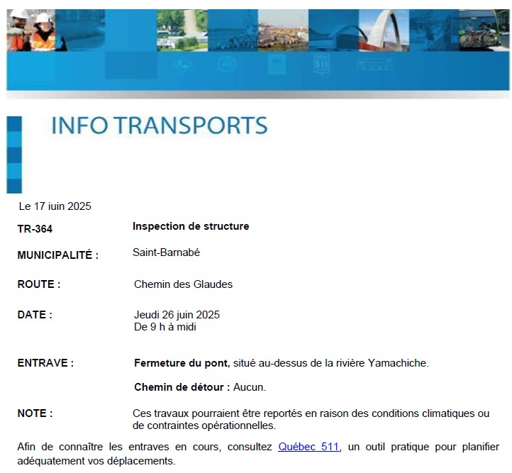 Municipalité de... - Municipalité de Saint-Barnabé